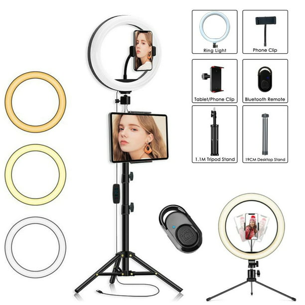 RGB LED Ring Light Vlog DSLR Video Studio ABS+PC,for Phone Video Live,for Live Photography 